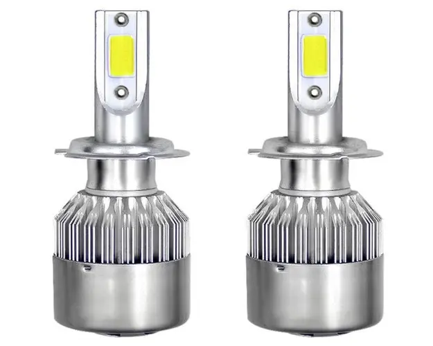 Set 2 becuri Led C6 H7 putere 36W temperatura 6500K
