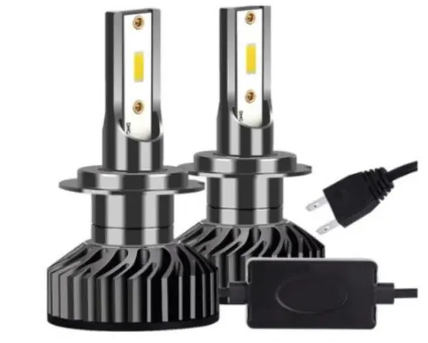Set 2 becuri LED H7 F2 COB Canbus 100W lumina alb-rece 12.000 lumeni