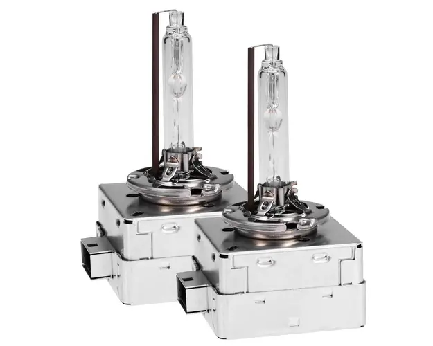 Set 2 becuri Xenon D1R White auto pentru far suport metalic 35W 6000K