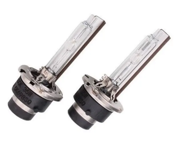 Set 2 becuri Xenon D2S White auto pentru far suport metalic 35W 6000K