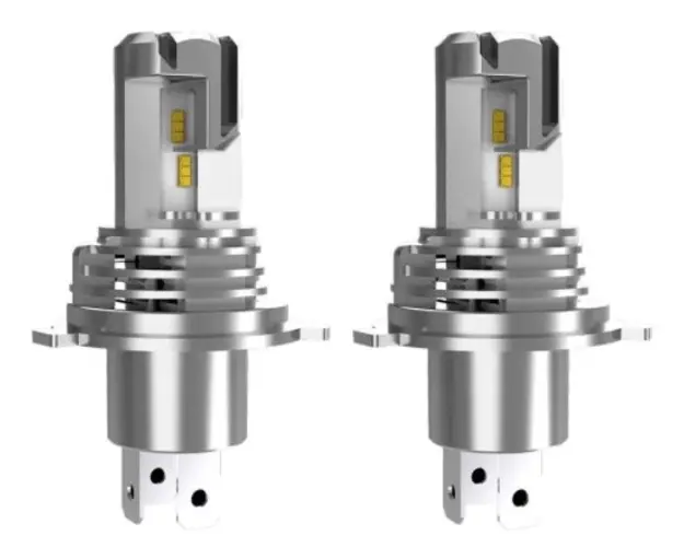Set 2 Lampi LED M3 H4 cu doua faze putere 55W temperatura 6500K lumina alba