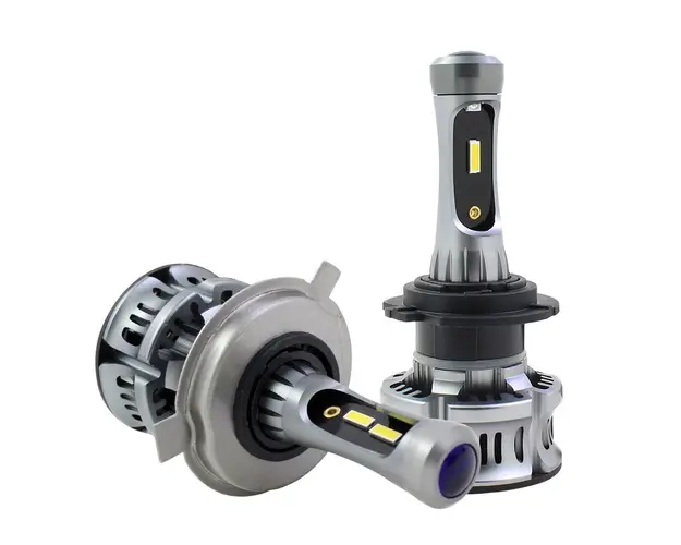 Set 2 Lampi XT7 LED H4 Canbus 2 FAZE + pozitie Albastra
