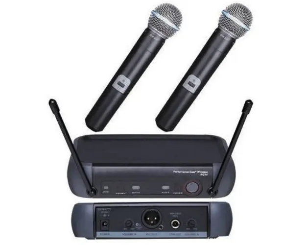 Set 2 Microfoane WG-X58 / X51 Wireless WVNGR Black cu receiver