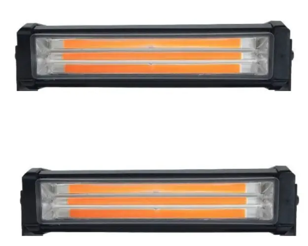 Set 2X Rampa avertizare galbena 3 LED COB