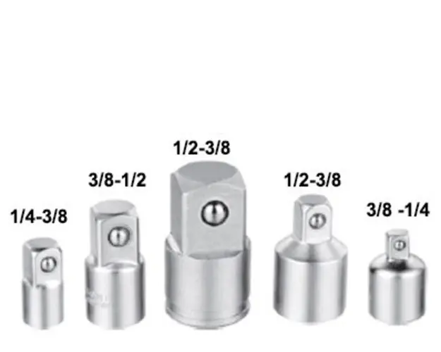 Set 5 Adaptoare CROMATE 1/2 1/4 3/4 3/8 