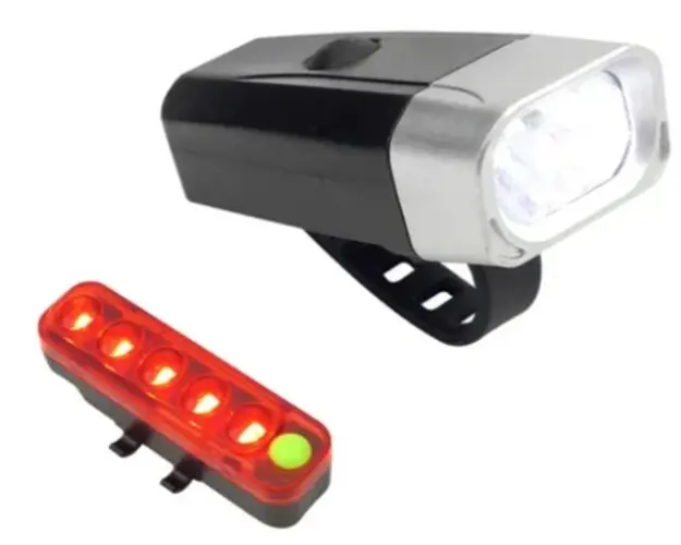Set de lumini (fata-spate) QX-T0605 reincarcabile pentru bicicleta