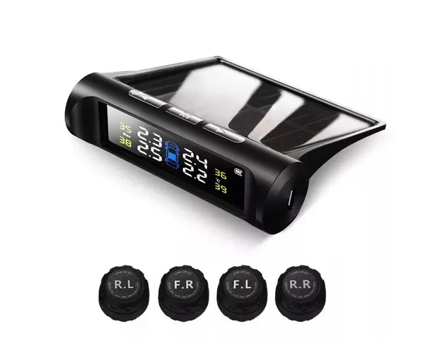 Sistem wireless monitorizare presiunea ROTI Display cu incarcare solara + 4 Capace 