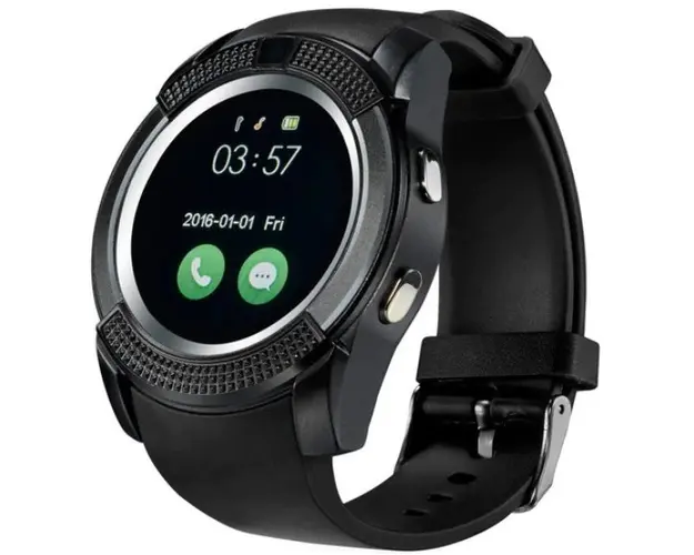 Smartwatch V8 HandsFree Bluetooth 3.0 Micro SIM Android Camera 1.3MP Negru