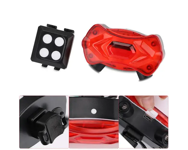 Stop Spate Bicicleta KXK-03 cu Telecomanda Semnalizare si Incarcare USB