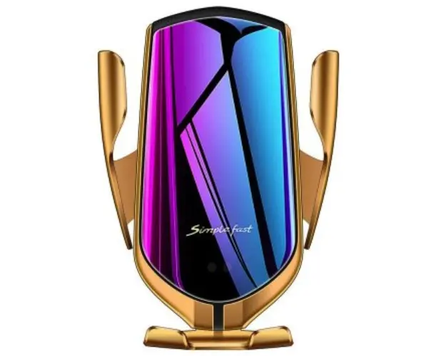 Suport Auto Auriu R1 Senzor Incarcare Fast Charge Wireless 