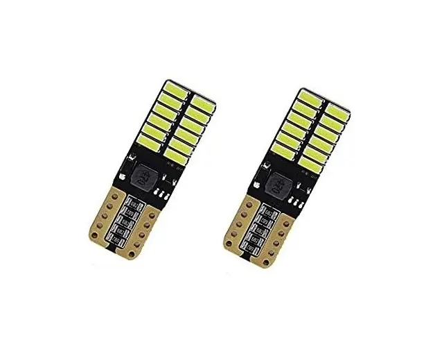 Set 2 Canbus T10 W5W Bec LED Instrumente Interior Culoare Alb