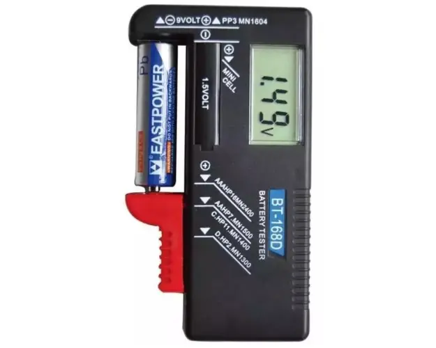 Tester universal BT-168D pentru baterii si acumulatori 1.5V - 9V