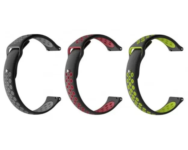 Bratara de schimb din silicon pentru Xiaomi Huami Amazfit GTR 42mm, in doua culori, cu aerisire, confortabila si rezistenta