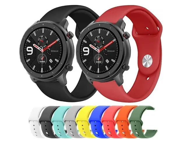 Bratara de schimb din silicon pentru Xiaomi Huami Amazfit GTR 42mm, diferite colorituri, confortabila si rezistenta