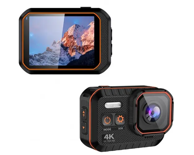 Camera de actiune iSEN Action Camera 002, Negru, 4K, UltraHD, HD 2.0 , Filmare 170 , Wi-Fi, Lumina SOS, Car mode, Detectie miscare,1050 mAh