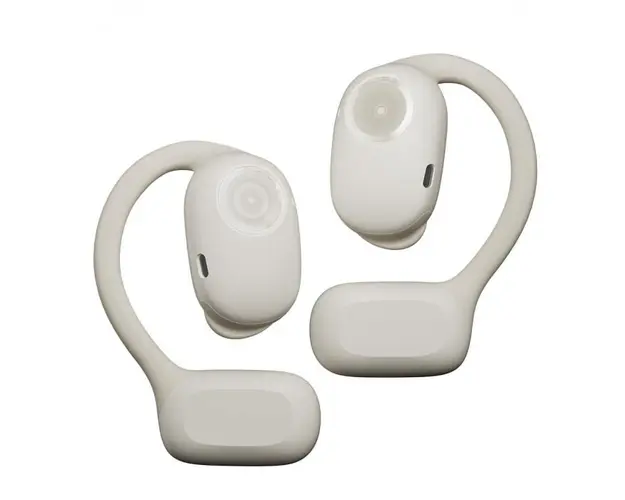 Casti wireless open-ear Blackview AirBuds 100 cu cutie de incarcare 500mAh, Bluetooth 5.3, Seashell White