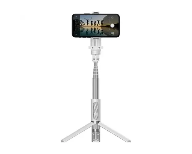 Selfie stick trepied inteligent extensibil cu stabilizator FunSnap Capture Q Alb, Face tracking, Maner detasabil