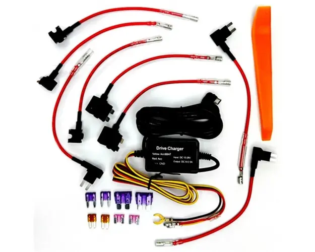 Kit Micro-USB pentru alimentarea permanenta a camerei auto DVR cu multiple tipuri de conexiuni la tabloul de sigurante