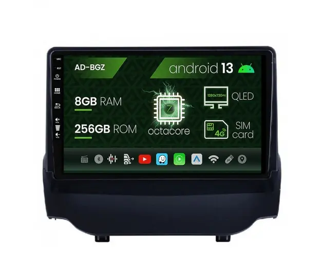 Navigatie Ford EcoSport (2013-16) Android 13, Z-octacore 8GB RAM + 256GB ROM, 9 Inch - AD-BGZ9008+BGRKIT118