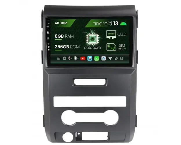 Navigatie Ford F150 (2008-2014), Android 13, Z-Octacore 8GB RAM + 256GB ROM, 9 Inch - AD-BGZ9008+AD-BGRKIT138