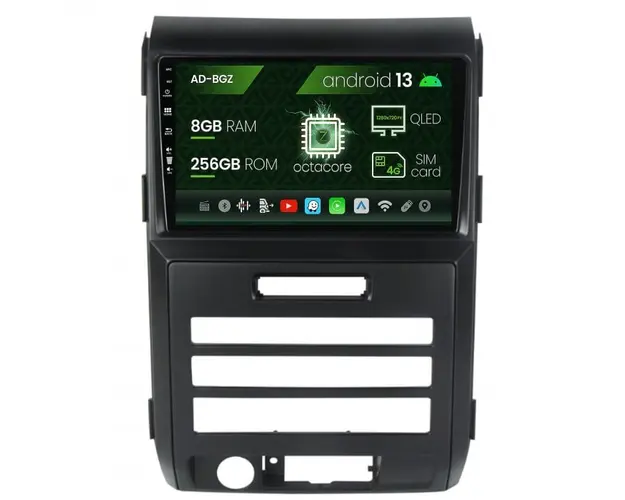 Navigatie Ford F150 (2008-2014), Android 13, Z-Octacore 8GB RAM + 256GB ROM, 9 Inch - AD-BGZ9008+AD-BGRKIT139