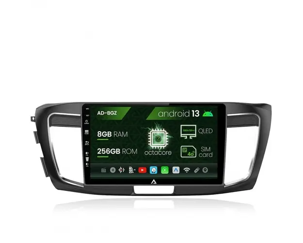 Navigatie Honda Accord 9 (2013-2017), Android 13, Z-Octacore 8GB RAM + 256GB ROM, 10.1 Inch - AD-BGZ10008+AD-BGRKIT002