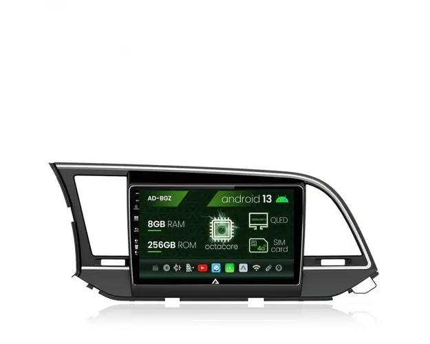 Navigatie Hyundai Elantra (2015-2018), Android 13, Z-Octacore 8GB RAM + 256GB ROM, 9 Inch - AD-BGZ9008+AD-BGRKIT180
