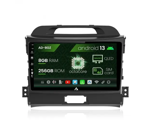Navigatie Kia Sportage (2010-2016), Android 13, Z-Octacore 8GB RAM + 256GB ROM, 9 Inch - AD-BGZ9008+AD-BGRKIT146