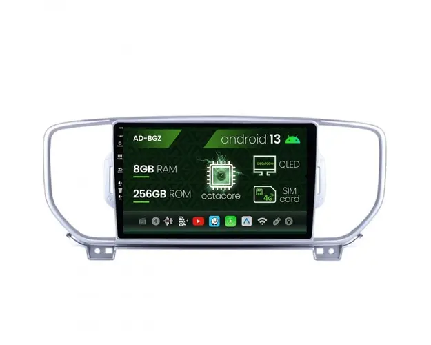 Navigatie Kia Sportage (2016-2018), Android 13, Z-Octacore 8GB RAM + 256GB ROM, 9 Inch - AD-BGZ9008+AD-BGRKIT150V2