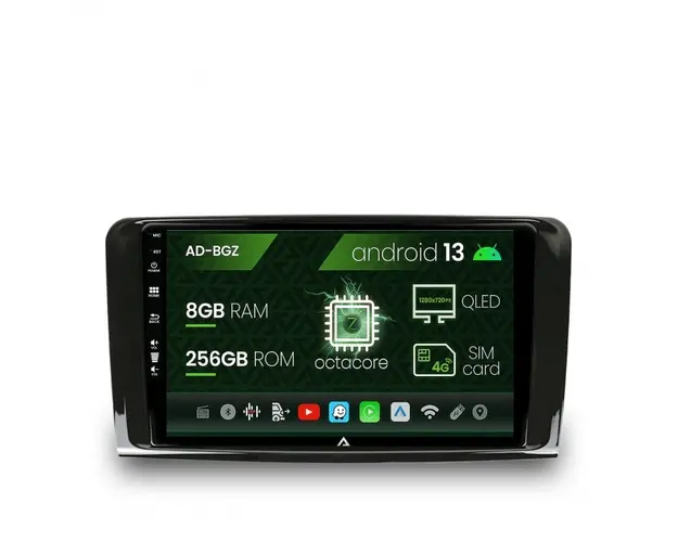 Navigatie Mercedes Benz ML W164 GL X164, Android 13, Z-Octacore 8GB RAM + 256GB ROM, 9 Inch - AD-BGZ9008+AD-BGRKIT405