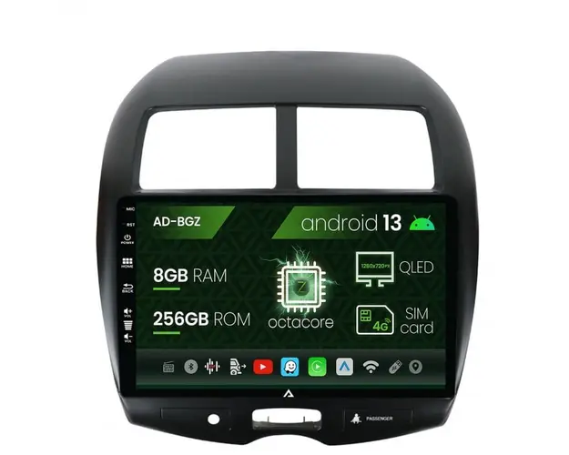 Navigatie Mitsubishi ASX (2010-2015), Android 13, Z-Octacore 8GB RAM + 256GB ROM, 10.1 Inch - AD-BGZ10008+AD-BGRKIT267