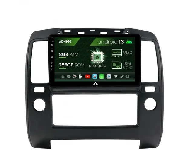 Navigatie Nissan navara, Android 13, Z-Octacore 8GB RAM + 256GB ROM, 9 Inch - AD-BGZ9008+AD-BGRKIT170