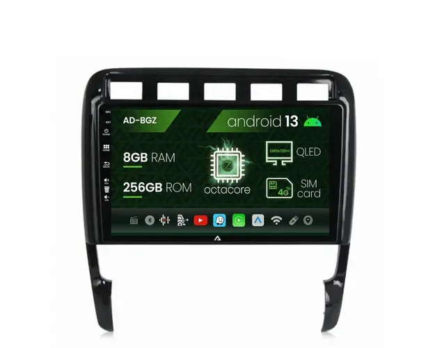 Navigatie Porsche Cayenne (2002-2010), Android 13, Z-Octacore 8GB RAM + 256GB ROM, 9 Inch - AD-BGZ9008+AD-BGRKIT057