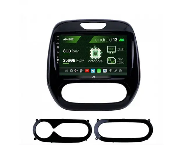 Navigatie Renault Captur (2013-2019), Android 13, Z-Octacore 8GB RAM + 256GB ROM, 9 Inch - AD-BGZ9008+AD-BGRKIT378