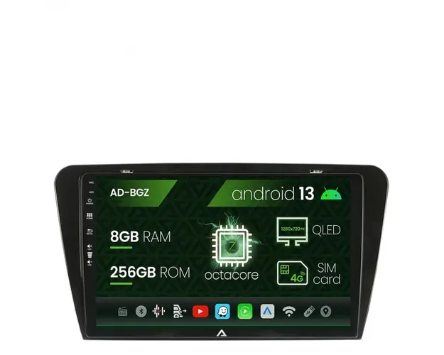Navigatie Skoda Octavia 3 (2013-2018), Android 13, Z-Octacore 8GB RAM + 256GB ROM, 10.1 Inch - AD-BGZ10008+AD-BGRKIT026