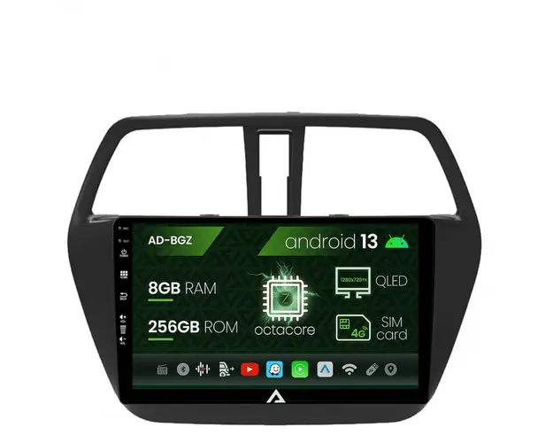 Navigatie Suzuki SX4 S-Cross (2012-2016), Android 13, Z-Octacore 8GB RAM + 256GB ROM, 9 Inch - AD-BGZ9008+AD-BGRKIT305