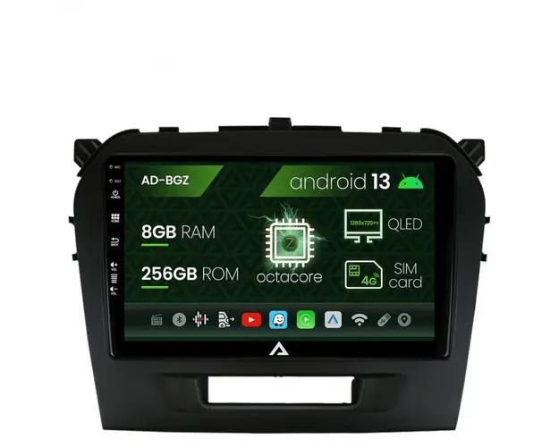 Navigatie Suzuki Vitara (2015+), Android 13, Z-Octacore 8GB RAM + 256GB ROM, 9 Inch - AD-BGZ9008+AD-BGRKIT299