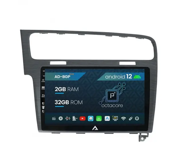 Navigatie Volkswagen Golf 7, Android 12, P-Octacore 2GB RAM + 32GB ROM, 10.1 Inch - AD-BGP10002+AD-BGRKIT023A