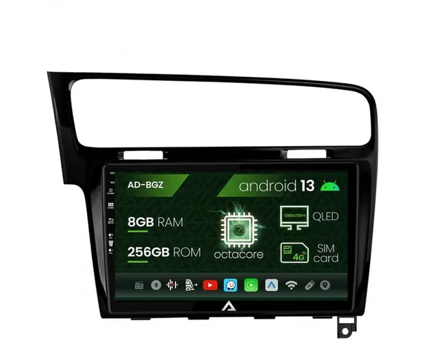 Navigatie Volkswagen GOLF 7, Android 13, Z-Octacore 8GB RAM + 256GB ROM, 10.1 Inch - AD-BGZ10008+AD-BGRKIT023B