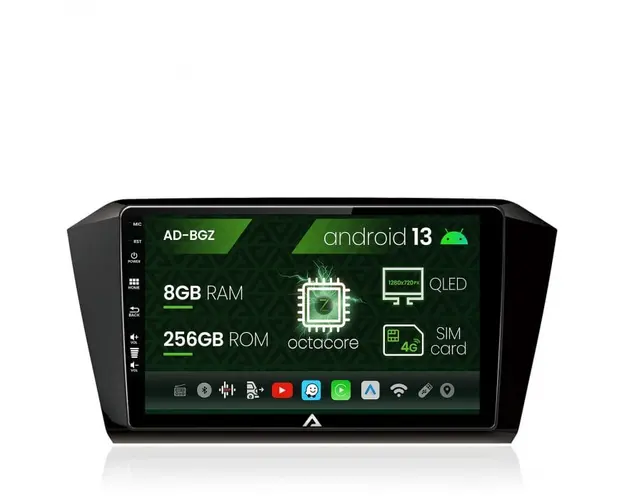 Navigatie Volkswagen Passat B8, Android 13, Z-Octacore 8GB RAM + 256GB ROM, 10.1 INCH - AD-BGZ10008+AD-BGRKIT037