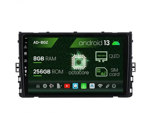 Navigatie Volkswagen Polo (2018+), Android 13, Z-Octacore 8GB RAM + 256GB ROM, 9 Inch - AD-BGZ9008+AD-BGRKIT041