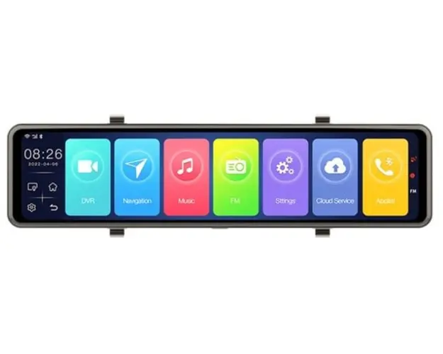 Oglinda iSEN Z90 DVR, 4G, 12 , 4GB RAM, 64 GB ROM, Octa-core, Android 10, CarPlay Apple si Android Auto wireless, WiFi, Camera marsarier
