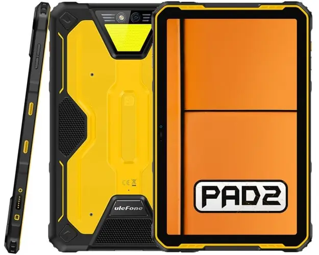 Tableta Ulefone Armor Pad 2 Galben, 4G, IPS, 11.0, ³ 2K, 16GB RAM (8GB + 8GB extensibili), 256GB ROM, NFC, Android 13, Helio G99, 18600mAh, Dual SIM