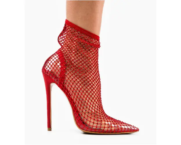 Botine dama Accra Rosii