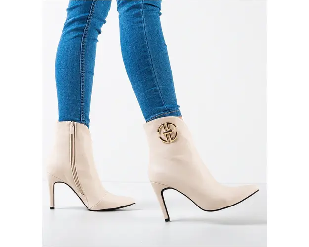 Botine dama Cassia Bej