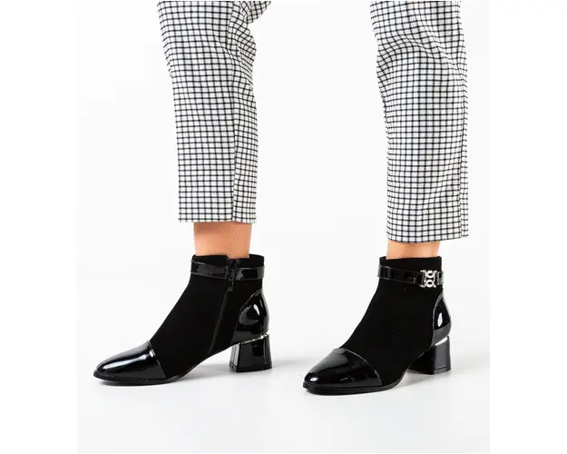 Botine dama Crouch Negre 2