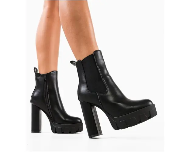 Botine dama Hull Negre