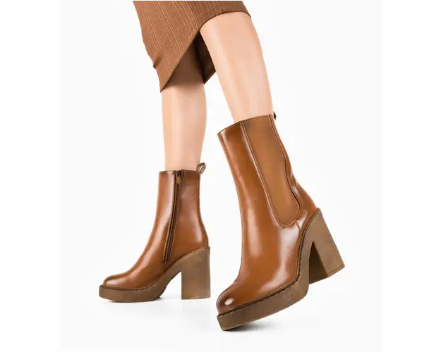 Botine dama Justi Camel