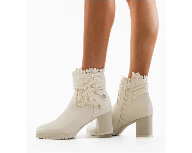 Botine dama Nelnel Albe