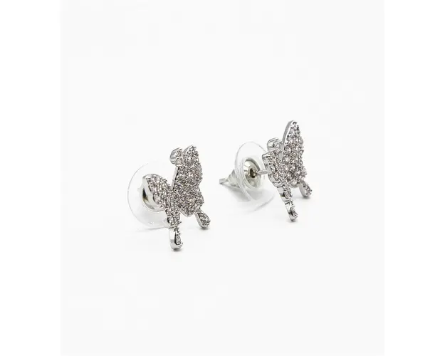 Cercei Fluture Argintii